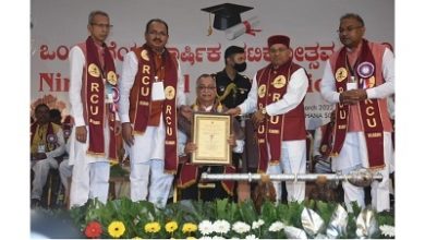 Photo of Dr Sudarshan Ballal facilitated with honorary doctorate